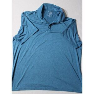 01.Algo Performance Polo Golf Shirt Short Sleeve Anti Odor Marine Blue‎ 2XL